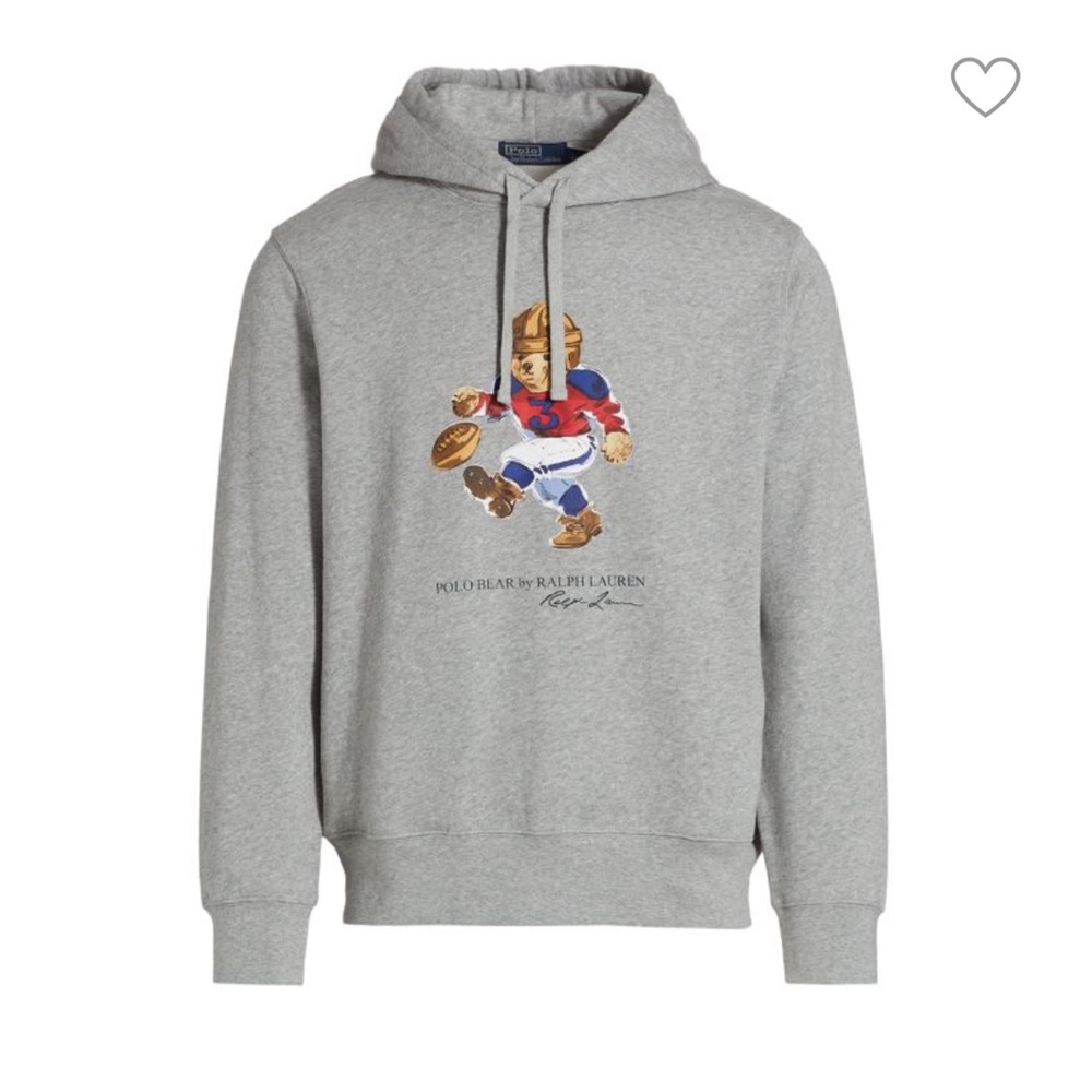 Polo by Ralph Lauren Gray Hoodie with Bear Design